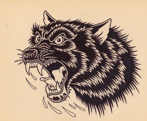 Mike Giant, Traditional Flash, Desain Editorial, Old School Tattoo Designs, Traditional Tattoo Art, Desenho Tattoo, Wolf Tattoos, Wolf Tattoo, Tattoo Flash Art