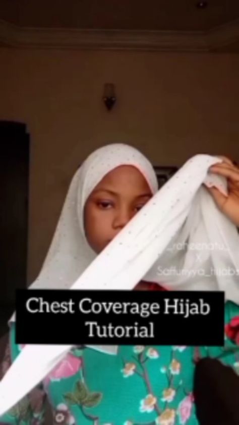 Chest coverage hijab tutorial #hijabtutorial Hijab Chest Coverage, Chest Covering Hijab Tutorial, Chest Coverage Hijab Tutorial, Chest Coverage Hijab, Hijab Tutorial, Quick Saves, Instagram