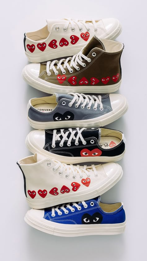 Comes Des Garcons Converse Outfit, Play Converse Outfit, Cdg Aesthetic, Converse X Comme Des Garcons Outfit, Come Des Garcons Converse Outfit, Converse Play Outfit, Converse Comme Des Garcons Outfit, Com Des Garcons, Comme Des Garcons Converse Outfit