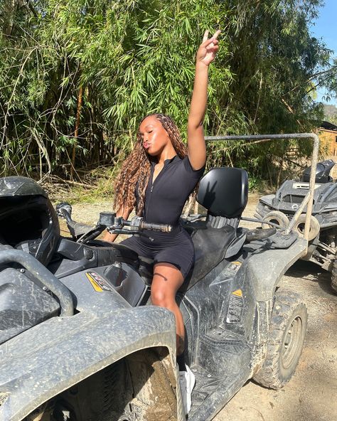 atv riding utv riding Atv Black Women, Atv Ride Outfit, Atv Outfits, Cute Atv Riding Outfit, Atv Riding Outfit Black Women, Quad Biking Outfit, Atv Riding Outfit, Atv Outfit, Bali Outfit