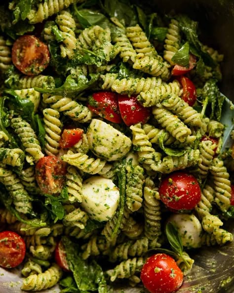 Easy Pesto Pasta, Salad Add Ins, Recipe Tin Eats, Basil Pesto Pasta, Sauteed Chicken Breast, Salad Appetizer Cups, Salads Ideas, Pesto Salad, Spiral Pasta