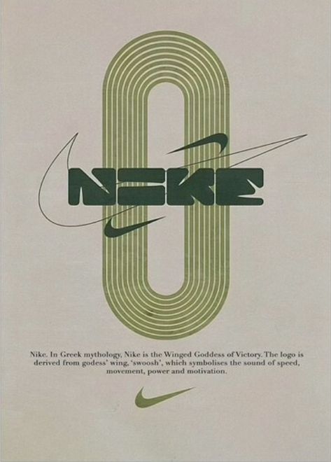 Sporty Design Graphic, Vintage Nike Aesthetic, Sport Branding Identity, Nike Vintage Poster, Vintage Nike Poster, Sporty Typography, Vintage Nike Logo, Nike Poster Design, Retro Sport Graphic Design