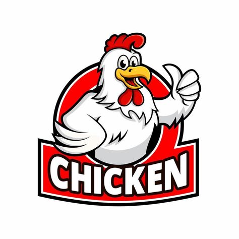 Chicken Logo Design, Chicken Restaurant Logos, Shop Banner Design, Cartoon Rooster, Chicken Vector, Farm Vector, Broiler Chicken, Chicken Logo, Chicken Shop