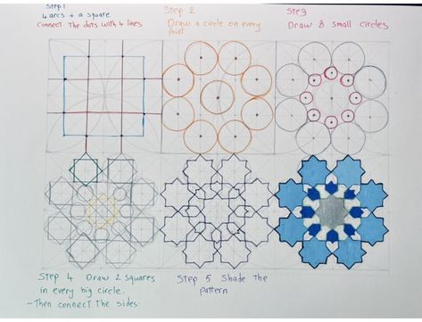 Hello everybody Geometric patterns are among the most recognizable visual expressions of Islamic art and architecture. Wish you enjoy this step by step tutorial and find it useful please subscribe for next videos thanks Islamic Patterns Geometric, Arabian Pattern, Geometric Patterns Drawing, Sacred Geometric Pattern, Islamic Design Pattern, Tessellation Patterns, Islamic Motifs, Geometric Pattern Art, Geometric Design Art