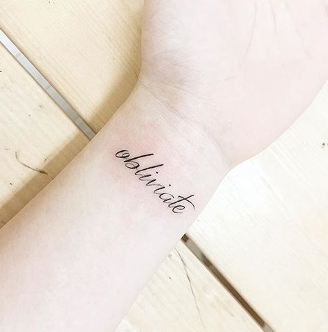 Obliviate Tattoo, Harry Potter Tattoos, Piercing Tattoo, Future Tattoos, Cute Tattoos, Tattoos For Women, Cool Tattoos, Tattoo Quotes, Tatting