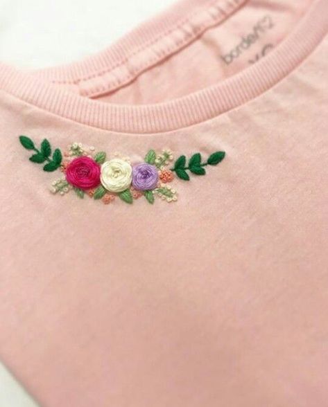 Remeras bordadas | Hand embroidery designs, Embroidery patterns vintage, Sewing embroidery designs Embroidery Design Sweatshirt, Flower Embroidery Tshirt, Embroidery On Tshirt Ideas, Hand Embroidery On Tshirt, Tshirt Embroidery Diy, Tshirt Embroidery Ideas, Basic Hand Embroidery Stitches, Clothes Embroidery Diy, Clothes Embroidery