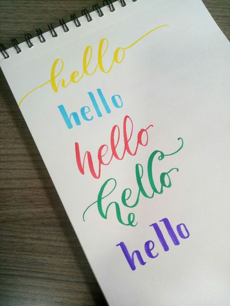 Calligraphy Hello, Brush Lettering Practice, Calligraphy Artist, Calligraphy Lettering, Quirky Art, Crafts Gifts, Aspiring Artist, Brush Calligraphy, Different Fonts