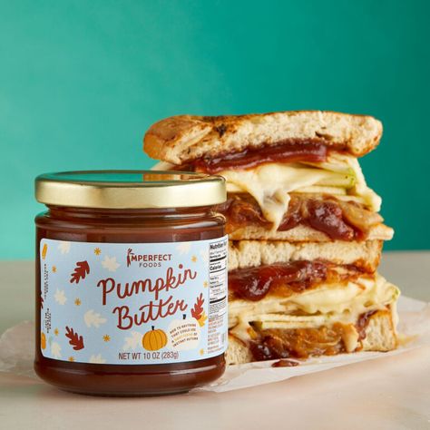 Fancy Pumpkin Butter Grilled Cheese - The Whole Carrot Pumpkin Butter Recipe, Grill Cheese, Rustic Bread, Peach Salad, Cheese Pumpkin, Pumpkin Butter, Orange Recipes, Butter Recipe, Cheap Meals