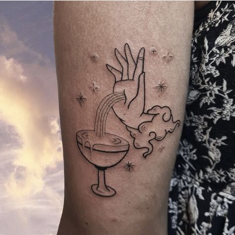 Ace Of Cups Tattoo Design, Cups Tarot Tattoo, Ace Of Cups Tattoo, Ace Of Cups Tarot, Ace Of Cups, Cup Tattoo, Tarot Tattoo, Cups Tarot, Tattoo Inspo