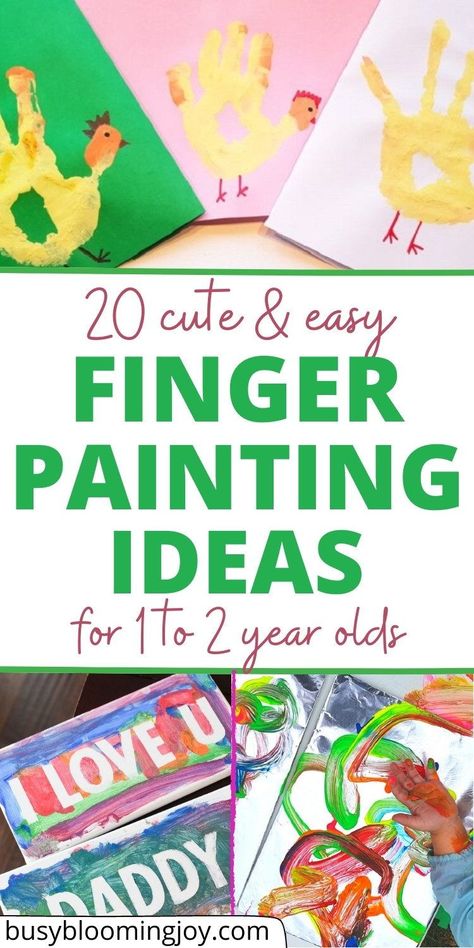 Finger Painting For Preschoolers, Painting With Toddlers Ideas, Fingerpaint Toddler Ideas, Painting For Toddlers Ideas, Easy Toddler Painting Ideas, Fingerpaint Kids Crafts, Toddler Finger Painting Ideas, Art Projects For 1 Year, Kids Hand Painting Ideas