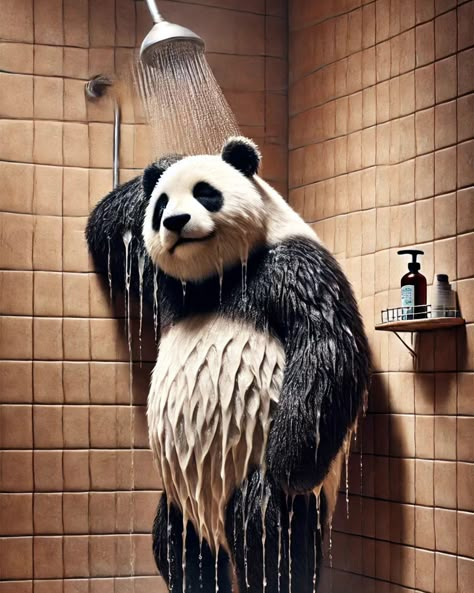 When you’re showering and suddenly remember that one embarrassing thing from years ago. 🙃🚿 Lazy Panda, Morning Pic, Easy Hacks, Panda Art, Bear With Me, Panda Love, Wild Animal, Simple Tricks, Arts And Crafts For Kids