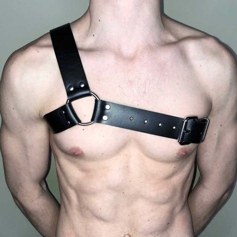 Harness Aesthetic, Body Harness Outfits, Leather Suspenders Men, Punk Belt, Rave Costume, Chest Belt, Shoulder Harness, Party Outfit Men, Festival Outfits Men