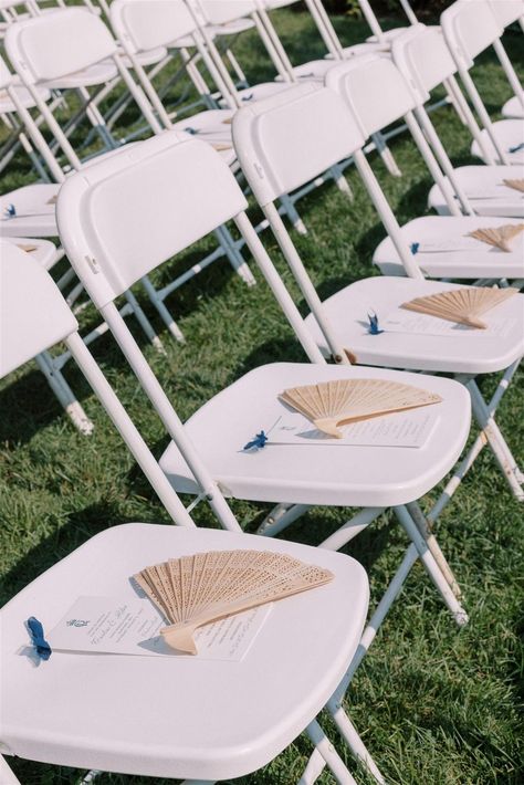 Looking for wedding detail ideas? Look at these fans on the ceremony chairs! Look no further than this James Bond inspired New England Garden wedding! Photography: By Halie (http://www.byhalie.com) Garden Wedding Photography, England Garden, New England Garden, Ceremony Chairs, Wedding Fans, Wedding Coordinator, James Bond, Happily Ever After, Garden Wedding