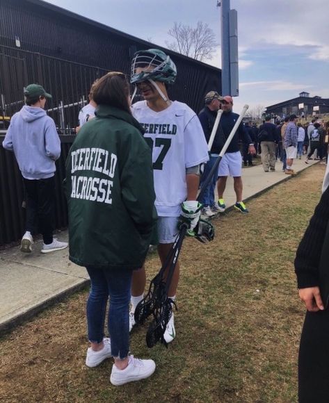 Lacrosse Aesthetic Couple, Lacrosse Couple Goals, Lax Bf, Lax Boyfriend, Lacrosse Couples, Sport Couples, Lacrosse Ball Massage, Lacrosse Senior Pictures, Lacrosse Outfits