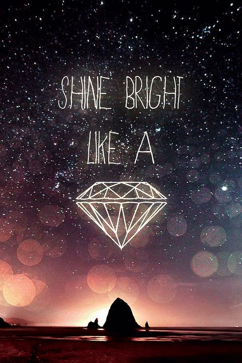 Diamonds animation by UMEJI on DeviantArt Bright Side Quotes, Ipad Wallpaper Quotes, Diamond Quotes, Dark Academia Aesthetic Wallpaper, Rihanna Diamonds, Diamonds In The Sky, Rainbow Quote, Diamond Wallpaper, E Mc2