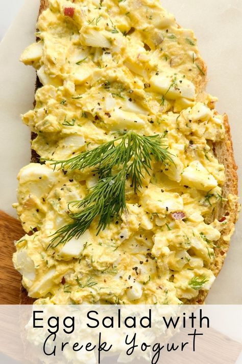 Dill Egg Salad, Yogurt Egg Salad, Greek Yogurt Eggs, Egg Salad Sandwich Recipe, Best Egg Salad Recipe, Make Greek Yogurt, Making Hard Boiled Eggs, Spring Salad Recipes, Asparagus Salad