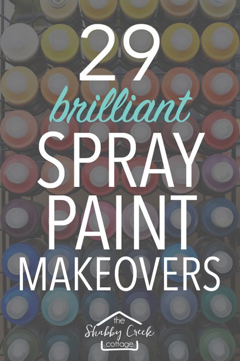 Great ideas for harnessing the power of spray paint! Love these ideas. #spraypaint #paint #diy #paintedfurniture Spray Paint Techniques, Spray Paint Tips, Spray Paint Crafts, Chalk Spray Paint, Best Spray Paint, Bronze Spray Paint, Tiles Stickers, Spray Paint Projects, Spray Paint Furniture