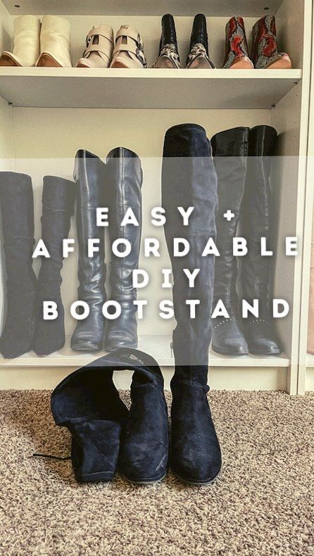 littlemissfitspo on Instagram: Sharing my easy and affordable DIY boot stand hack that I use for my shoe room! #diy #diydecor #diyhomedecor #diyprojects #diycrafts… Shoe And Boot Storage Ideas, Boots Storage Ideas, Boot Holder Diy, Diy Boot Storage, Homemade Shoes, Boot Holder, Boot Organization, Shoe Room, Boot Storage