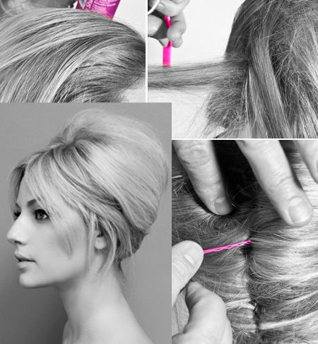 Hair how to: A Bardot up do step-by-step How To Bouffant Hair, How To Beehive Hair, 60s Beehive Hair Tutorial, Behive Updo, 60s Updo Hair Tutorial, Mod Updo, Bouffant Hair Tutorial, Bardot Updo, Beehive Hair Tutorial