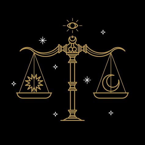 Libra Artwork, Libra Scale, Gold Scales, Libra Scales, Libra Symbol, Balance Tattoo, Celestial Tattoo, Astrology Tattoo, Libra Constellation