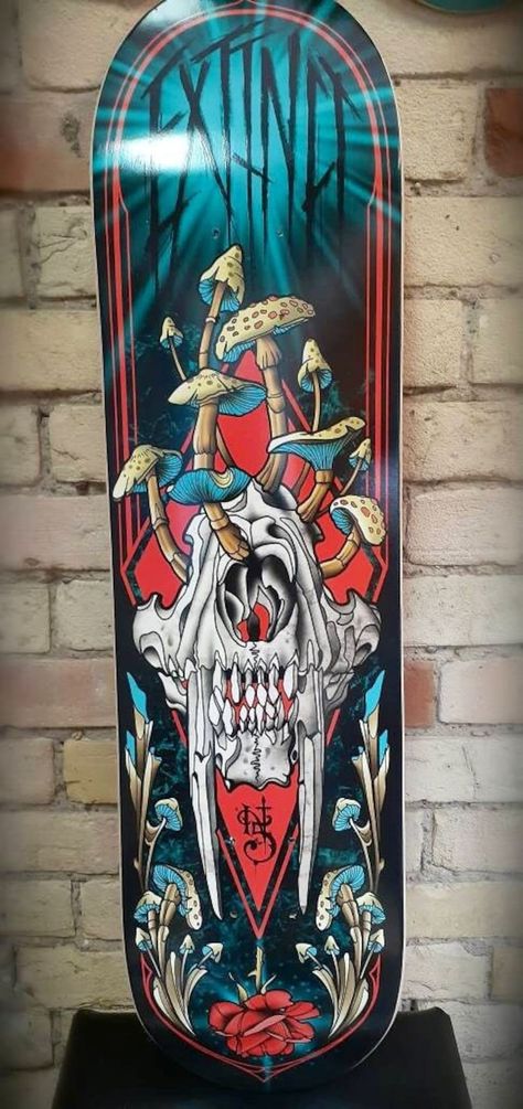 SKRBL Custom Skateboard Deck Extinct - Etsy Canada If Your Bored, Black Skulls Wallpaper, Painted Skateboard, Custom Skateboard Decks, Snowboard Art, Skateboard Deck Art, Skateboard Art Design, Longboard Decks, Skateboard Photography