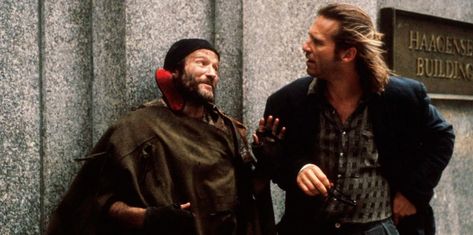 Unheralded Scene: THE FISHER KING (1991) https://industrialscripts.com/the-fisher-king/ Fisher King, Good Comedy Movies, Wanted Movie, The Fisher King, 90s Films, Terry Gilliam, Jeff Bridges, Val Kilmer, See Movie