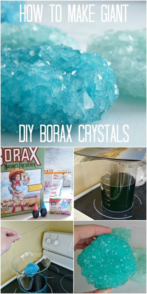 How to grow crystals. Giant Crystals Recipe and Borax Uses for Kids | 15 Easy Borax Recipes on Frugal Coupon Living. Science experiments kids. Crystal Tutorial, Borax Uses, Borax Crystals, June Calendar, Growing Crystals, Kid Science, Adventure Ideas, Kid Experiments, Preschool Science