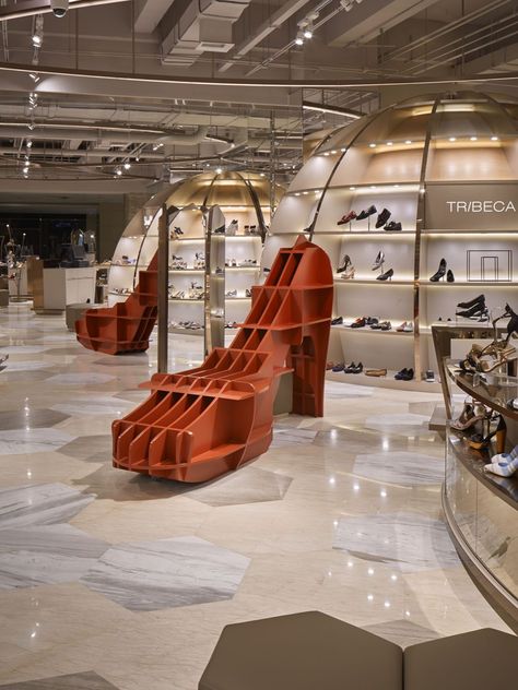 Shoes Shop Design Ideas, Shoe Shop Interior Design, Shop Design Interior, Interior Design Store, Shoe Store Design, Shoe Stores, Retail Store Interior Design, Retail Interior Design, Store Design Boutique