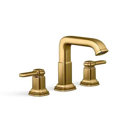 Numista 8 in. Widespread Double Handle Bathroom Faucet in Vibrant Brushed Moderne Brass Kohler Numista, Kohler Bathroom Sink, Industrial Modern Design, Kohler Bathroom, Kohler Faucet, Brass Bathroom, Bath Girls, Widespread Bathroom Faucet, Lavatory Faucet