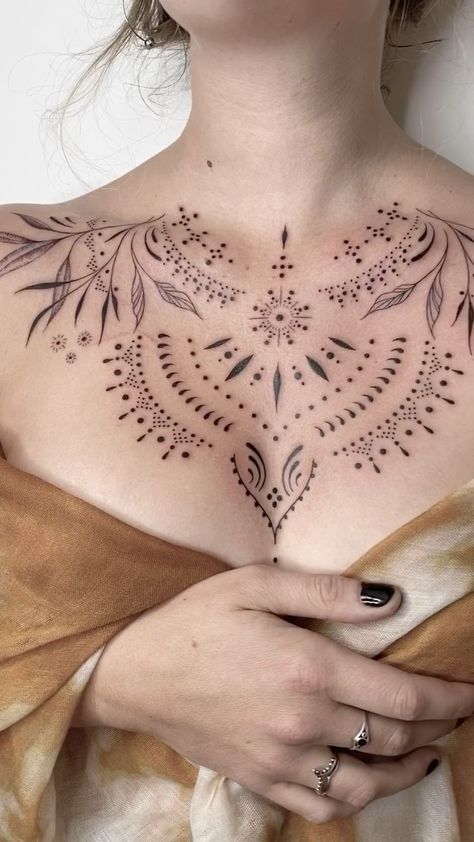 Chest Tattoo Designs Female, Sternum Tattoos, Sternum Tattoo Design, Underboob Tattoo Designs, Creative Tattoo, Underboob Tattoo, Intricate Tattoo, Chest Tattoos For Women, Chest Piece Tattoos