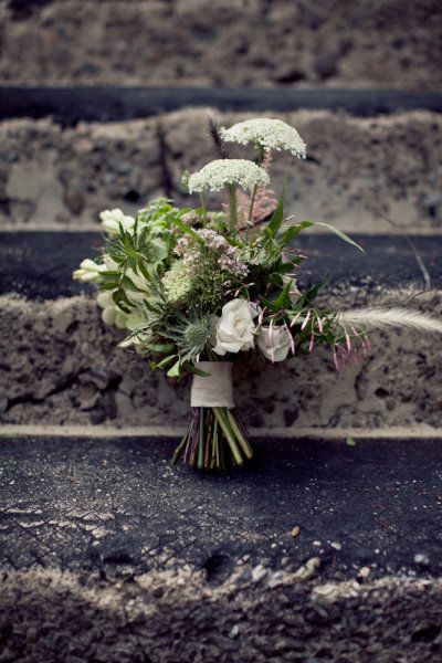 Bouquet on stone steps Stone Steps, Island City, Wedding Pins, Long Island City, City Wedding, Wedding Trends, Long Island, Bird Bath, Wedding Stuff