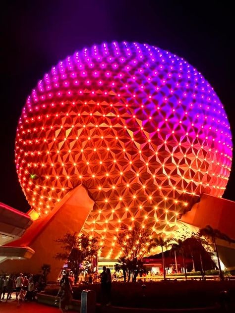 I recently visited Epcot. The Epcot ball at night was spectacular. I was in awe at the beauty of it and the craftsmanship behind it. Epcot Ball, Disney Dreams, Disney Aesthetic, Disney Trip, Disney Dream, Disney Trips, Disney Wallpaper, Disney Pixar, Pixar