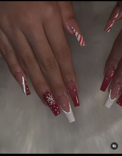 Winter Nails Acrylic, Simple Acrylic Nails, Christmas Nails Acrylic, Acrylic Nails Coffin Short, Short Acrylic Nails Designs, Pink Acrylic Nails, Xmas Nails, Square Acrylic Nails, Coffin Nails Designs