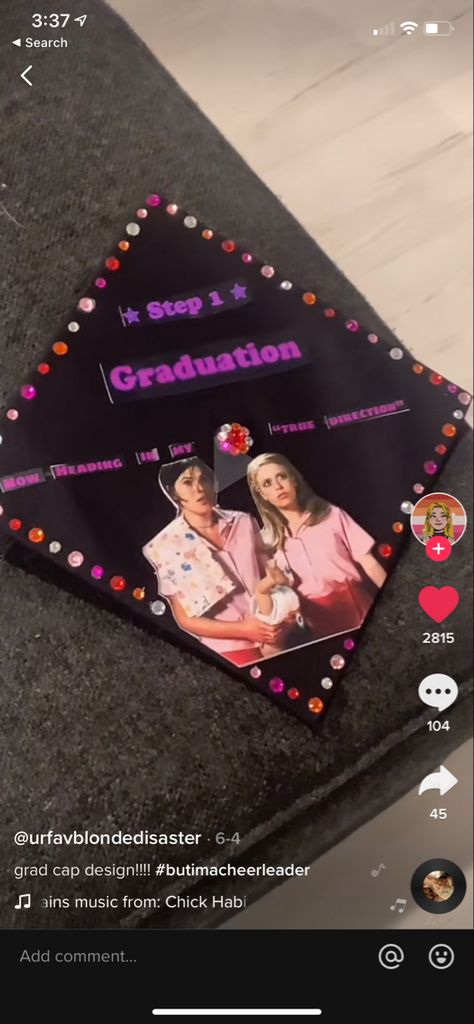 Funky Posters, Senior Year Fun, But Im A Cheerleader, Graduation Cap Decoration Diy, Grad Cap Designs, Grad Caps, Graduation Cap Designs, Graduation Caps, Graduation Hat