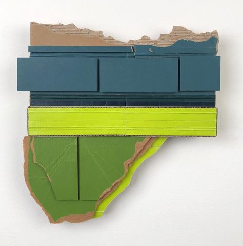 Abstract Painted Wall, Sarah Murphy, Architectural Sculpture, Bristol Board, Paper Glue, Sculptures For Sale, Painted Wall, Found Objects, Find Objects