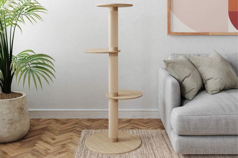 Design-Forward Pet Furniture That Purrfectly Blends in With Your Home | NUVO Unique Cat Trees, Color Palette Living Room, Modern Cat Furniture, Modern Cat Tree, Gorgeous Sofas, Cat Trees, Small Cushions, Small Bed, Sisal Rope