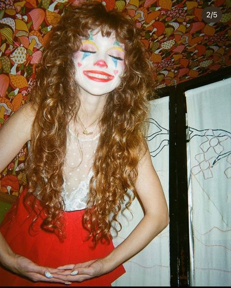 Clown Girl, Long Red Hair, Clown Makeup, Long Red, Halloween Makeup, Red Hair, This Year, Halloween, Makeup