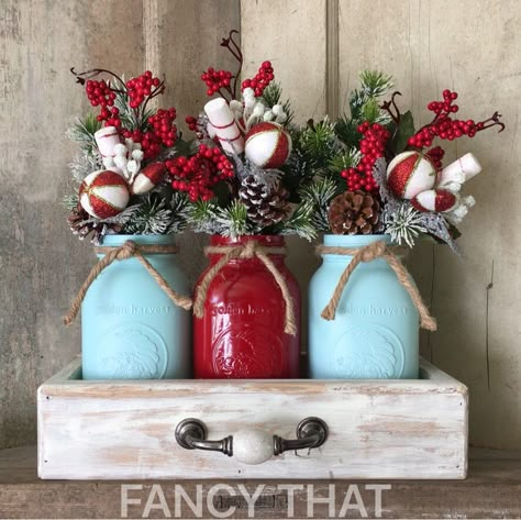 Teal Christmas, Turquoise Christmas, Lights Decor, Blue Christmas Decor, Red Christmas Decor, Crafty Christmas, Texas House, Christmas Decoration Ideas, Plaid Decor