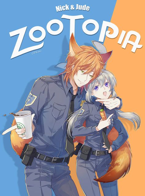 Zootopia Human, Zootopia Anime, Zootopia Fanart, Zootopia Nick And Judy, Cartoon Characters As Humans, Anime Vs Cartoon, Disney Zootopia, Images Disney, Cartoon As Anime