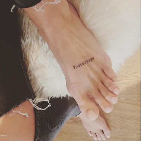 Stylish Small Tattoo Ideas and Inspiration | POPSUGAR Fashion UK Tomorrow Tattoo, Tiny Tats, Bestie Tattoo, Disney Tattoo, Cool Small Tattoos, Minimalist Tattoos, Baby Tattoos, Popsugar Fashion, Foot Tattoo