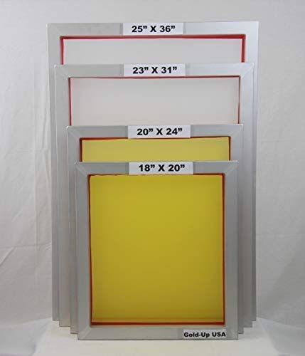 23 x 31 Inch Pre-Stretched Aluminum Silk Screen Printing Frames with 230 Yellow Mesh (6 Pack Screens) How To Make A Screen Printing Frame, How To Make Reusable Silk Screen Stencils, Screen Printing Frame, Screen Printing Supplies, Screen Printing Studio, Printmaking Supplies, Aluminum Screen, White Mesh, Silk Screen Printing