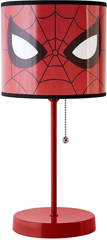 Spiderman Bedroom Ideas Kid Rooms, Spiderman Red And Black, Spider Man Bedroom Ideas, Spiderman Lamp, Spiderman Kids Room, Spiderman Room Decor, Spiderman Bedroom, Spiderman Decorations, Spiderman Room