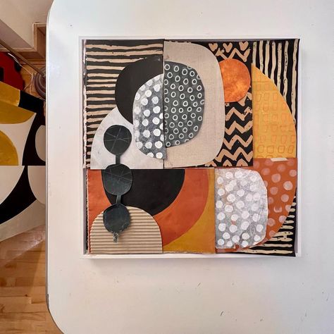 Kate Welch | Start of a group 50cm x 50cm painted and collaged.… | Instagram Kate Welch Collage, Rex Ray, Modern Collage, Bird Template, Shape Collage, Abstract Quilt, Collage Art Projects, Paper Collage Art, Magazine Collage