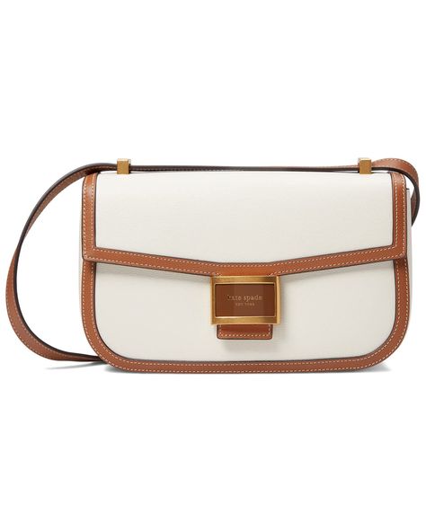 Kate Spade New York Katy Color-Blocked Textured Leather Medium Convertible Shoulder Bag | Zappos.com Bags Kate Spade, Kate Spade Bags Handbags, Kate Spade Bag Outfit, Beautiful Black Dresses, Blue Flats, Kate Spade Purse, Brown Aesthetic, Pretty Bags, Kate Spade Bag