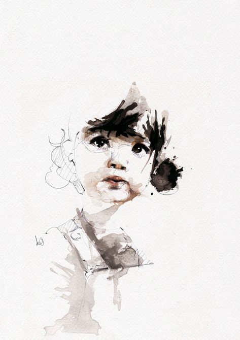 Florian Nicolle, French Digital Artist – PleaseDisturbNow Florian Nicolle, Watercolor Faces, Drawing Eyes, 수채화 그림, Art And Illustration, Watercolor Inspiration, Anatomy Art, Drawing Tutorials, Watercolor Portraits