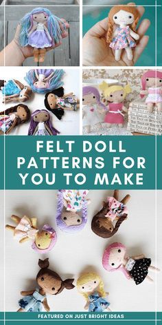 Tiny Felt Dolls, Doll House Dolls, Mini Doll Diy, Diy Small Doll, Felt Dolls Diy, Diy Tiny Doll, Mini Dolls Diy, Diy Felt Doll, Felt Doll Tutorial