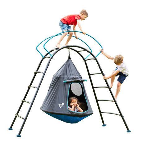 TP Toys UFO Swing Set | Wayfair Backyard Kids Play Area, Backyard Activities, Climbing Ladder, Outdoor Fun For Kids, Kids Play Toys, Metal Swings, Activities For Boys, Outdoor Toys For Kids, Sensory Room