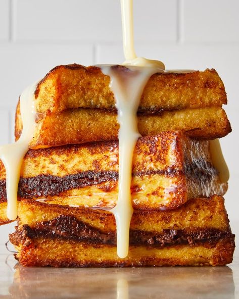 Hong Kong-Style French Toast Is Your Newest Breakfast Obsession | Kitchn French Toast With Heavy Cream, French Toast Recipe Casserole, Recipe With Heavy Cream, Casserole French Toast, Brekkie Ideas, Chinese Deserts, Recipe Casserole, Best Granola, Special Breakfast