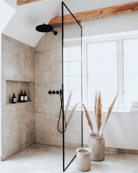 Loft Interior Design, Interior Vintage, Interior Minimalista, Loft Interiors, Tub Shower, Interior Modern, Simple Bathroom, Bathroom Renos, Bath Tub