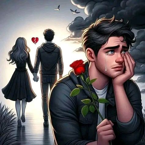 Love Cartun Pic, Cartoon Love Breakup Photo, 3d Couple Image Hd, 3d Love Couple Image, Love Cartoon Couple Breakup, Couple Cartoon Images Hd, I Love Pic, Fb Profile Photo, Breakup Picture